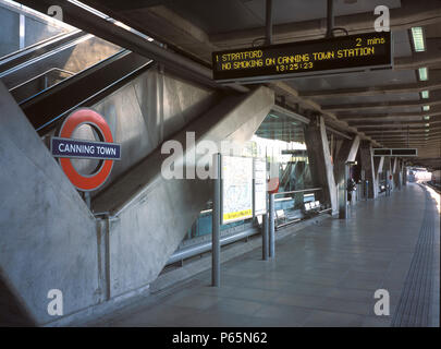 Platform canning town underground station hi res stock photography