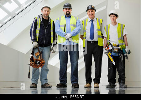 Construction workers, portrait Stock Photo