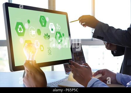 Team  Business  energy use, sustainability Elements  energy sources sustainable Stock Photo