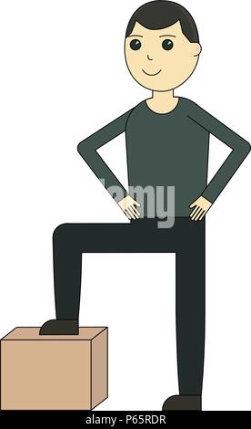 Delivery man. Cartoon character and delivery service isolated on white background Stock Vector