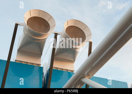 The iconic Centre Georges Pompidou is a complex high-tech building in Paris France, and home Public Information Library and Museum of Modern Art Stock Photo