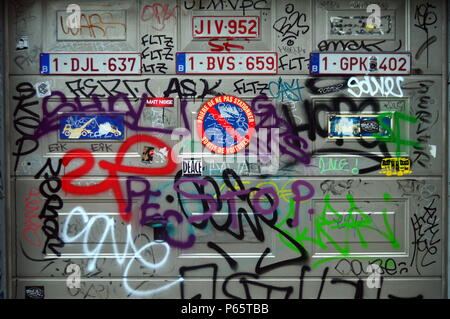 The Writing's on the Wall - Some see it as vandalism while others see it as art. Beauty truly lies in the eye of the beholder. Stock Photo