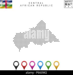 Stylized vector Central African Republic map. Infographic 3d gold map ...