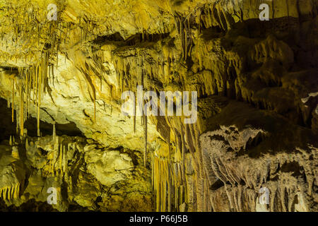 Mallorca, Ancient stalagmite limestones in caves of drach Stock Photo