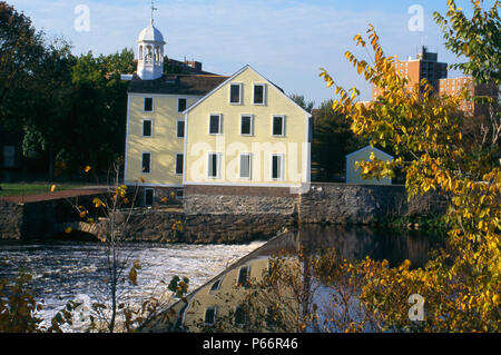 Slater's Mill, first US textile factory, Pawtucket, Rhode Island. Photograph Stock Photo