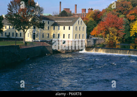 Slater's Mill, first US textile factory, Pawtucket, Rhode Island. Photograph Stock Photo