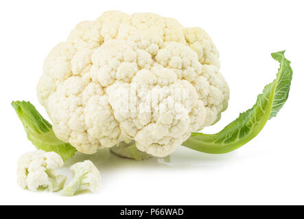 Fresh cauliflower isolated on white background with clipping path. Stock Photo