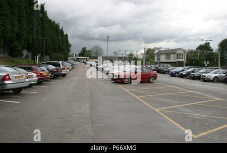 Car parking facilities at Lichfield Trent Valley station, Staffordshire. 2007 Stock Photo