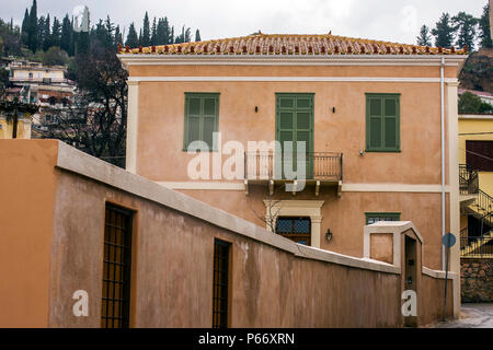 europe, greece, fokida, amfissa, city, houses Stock Photo