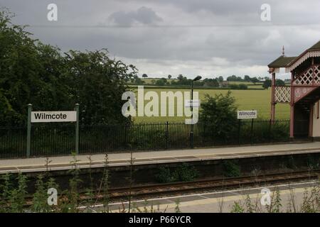 Platform signage at Wilmcote station, Warwickshire. 2007 Stock Photo