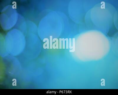 beautiful bokeh circles on a blue background Stock Photo