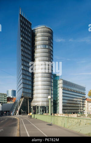 Austria, Vienna, Uniqatower - Vienna, Uniqa Tower, Architect Heinz Neumann 2004 Stock Photo