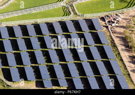 Solar farm, Simi Valley, California, USA, aerial view Stock Photo