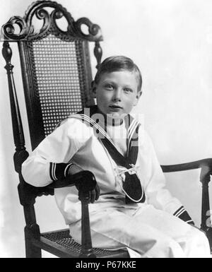 Photograph of Prince John of the United Kingdom (1905-1919) the fifth son and youngest of the six children of King George V (1865-1935) and his wife, Queen Mary of Teck. Dated 1913 Stock Photo