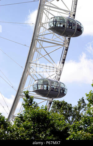 London Eye (Millennium Wheel). London, United Kingdom. Designed by David Marks and Julia Barfield. Stock Photo