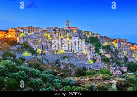 The village of Badolato in the Province of Catanzaro, Italy. Stock Photo