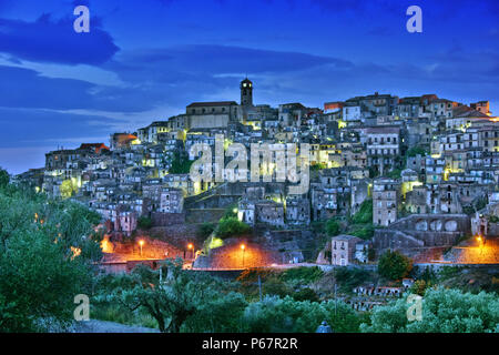 The village of Badolato in the Province of Catanzaro, Calabria, Italy. Stock Photo