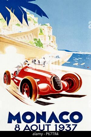 The 1937 Monaco Grand Prix was a Grand Prix motor race held at the Circuit de Monaco. It was won by Rudolf Caracciola whose record of six German Grand Prix wins remains unbeaten so far. Stock Photo