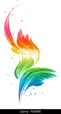 Abstract multicolored element, stylized design object on a white background Stock Vector