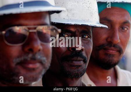 "Portrait of Construction Workers, Construction Site Dubai, United Arab Emirates." Stock Photo
