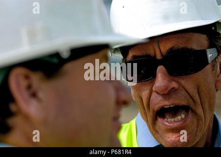 Construction workers on site in London Stock Photo