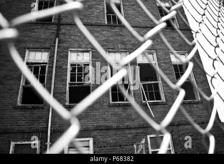 Abandoned Stonewall Jackson Juvenile Detention Center Building, Concord, NC Stock Photo