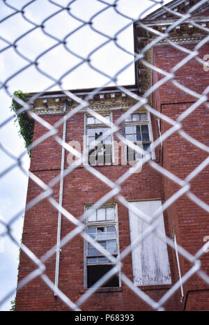 Abandoned Stonewall Jackson Juvenile Detention Center Building, Concord, NC Stock Photo