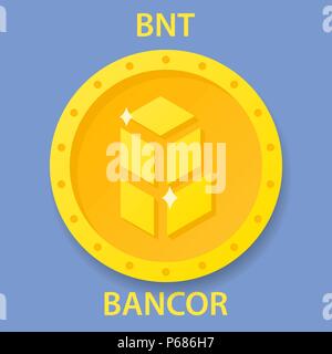 Bancor Coin cryptocurrency blockchain icon. Virtual electronic ...