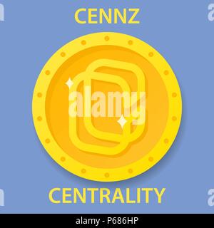 Centrality Coin Cryptocurrency Blockchain Icon Virtual Electronic Internet Money Or Cryptocoin Symbol Logo Stock Vector Image Art Alamy