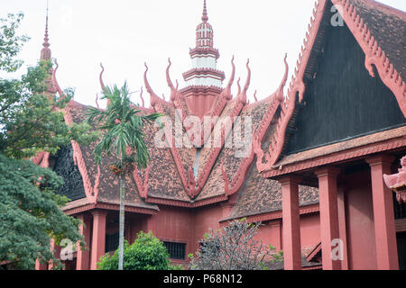 the Cambodian National Museum in the city of Phnom Penh of Cambodia.  Cambodia, Phnom Penh, November, 2017, Stock Photo