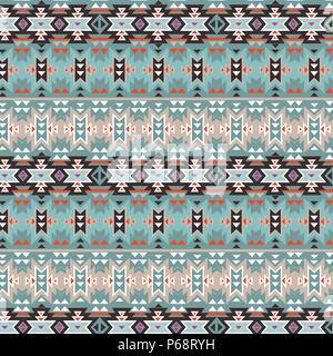 Seamless Ethnic pattern textures. Abstract Navajo geometric print. Stock Vector