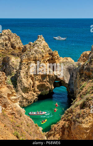 Portugal, the Algarve, Lagos, Ponta da Piedade, Stock Photo