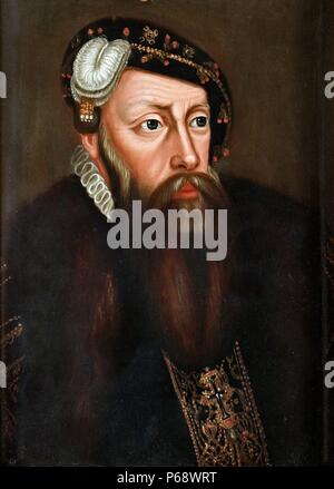 Gustav I, born Gustav Eriksson of the Vasa noble family and later known as Gustav Vasa (12 May 1496[1] – 29 September 1560), King of Sweden from 1523 until his death, portrait by Ulla (Ulrika Frederika) Pasch , 1735-1796 (Sweden) Stock Photo