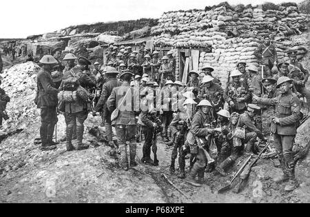 Public School boys Battalion during the Battle of the Somme 1916 Stock Photo