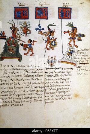 The Codex Telleriano-Remensis produced in Mexico and printed on