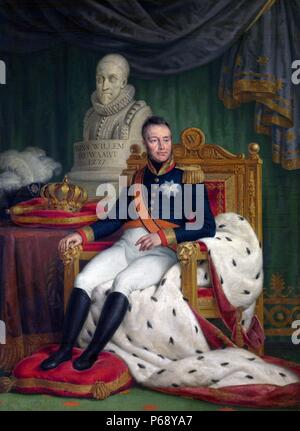 Portrait of William I (1772-1843) King of the Netherlands and Prince of Orange. Dated 1827 Stock Photo