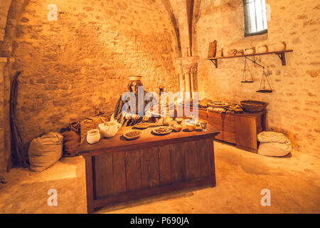 The Tithe Barn in Provins, France Stock Photo