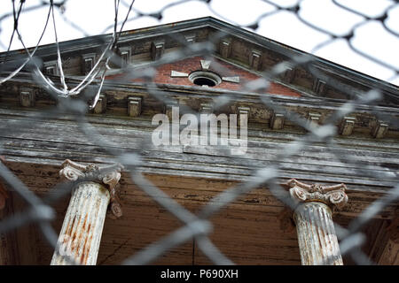 Abandoned Stonewall Jackson Juvenile Detention Center Main Building in Concord, NC Stock Photo
