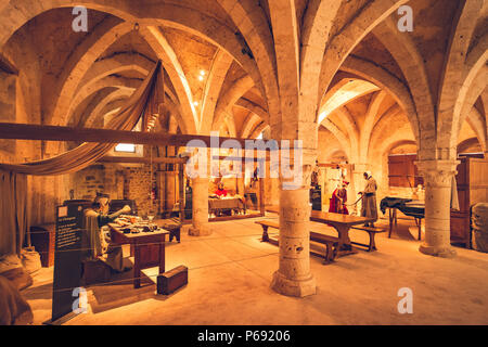 The Tithe Barn in Provins, France Stock Photo