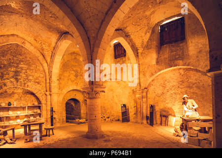 The Tithe Barn was a typical medieval house in Provins, France Stock Photo