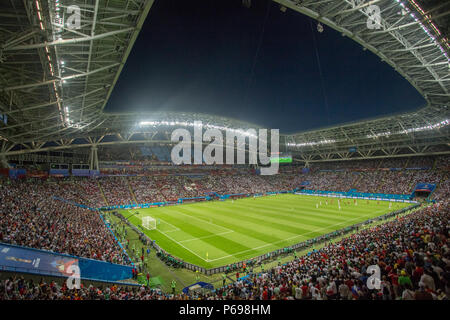 Spain defeats Iran at World Cup Russia 2018 in Kazan Arena on 20 June 2018. Stock Photo