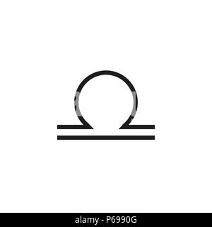 Purple Libra zodiac sign. Astrology symbol vector illustration .epss 10. Stock Vector