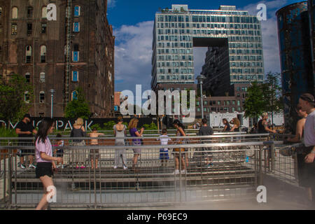 Williamsburg, Brooklyn's Domino Park Stock Photo