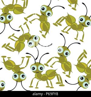 Insect ant pattern Stock Vector