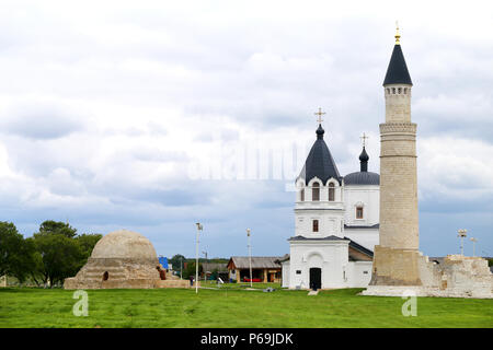 Photo of ancient minarets and temples in Tatarstan Stock Photo