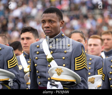 West Point Cadet Alix Idrache takes the oath during the 2016 ...