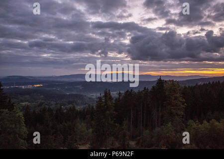 Storm is forming over Czech republic Stock Photo