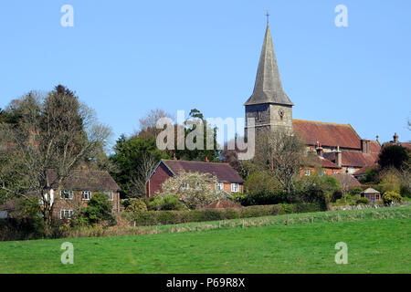 All Saints Church, Old Heathfield, East Sussex, UK Stock Photo