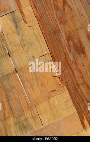 Background texture of old plywood of several samples . Stock Photo