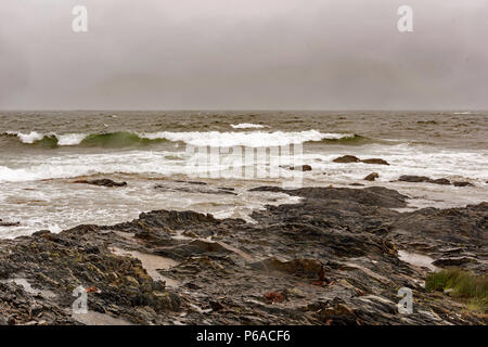 Stormy weather at Ovens Natural Park, Nova Scotia, Canada Stock Photo